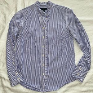 J. Crew ruffle-trim button down blouse